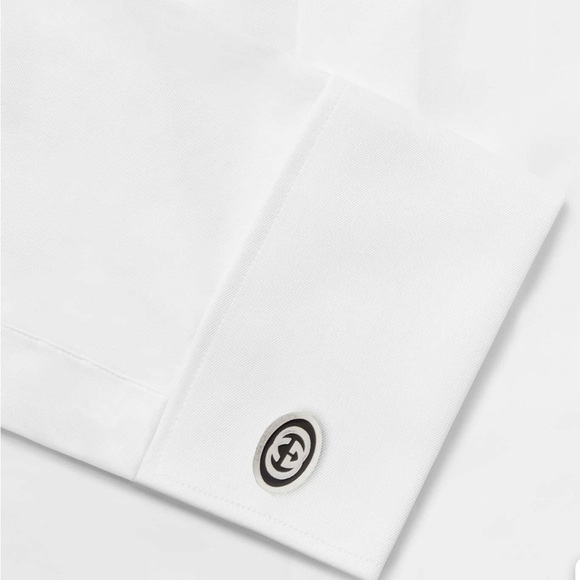 New Gucci Sterling Silver Interlocked G Blue Enamel
Double G Logo Cufflinks - Picture 4 of 9